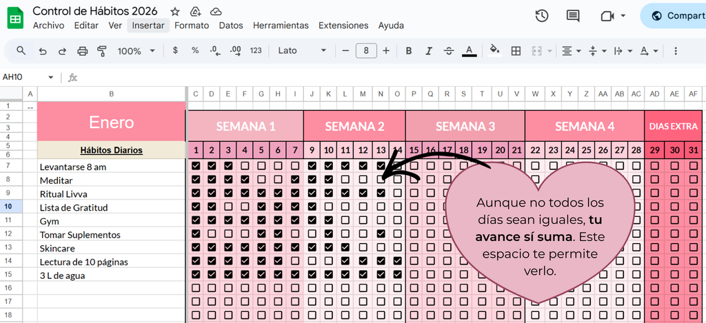Planificador del Ritual LIVVA (habit tracker)
